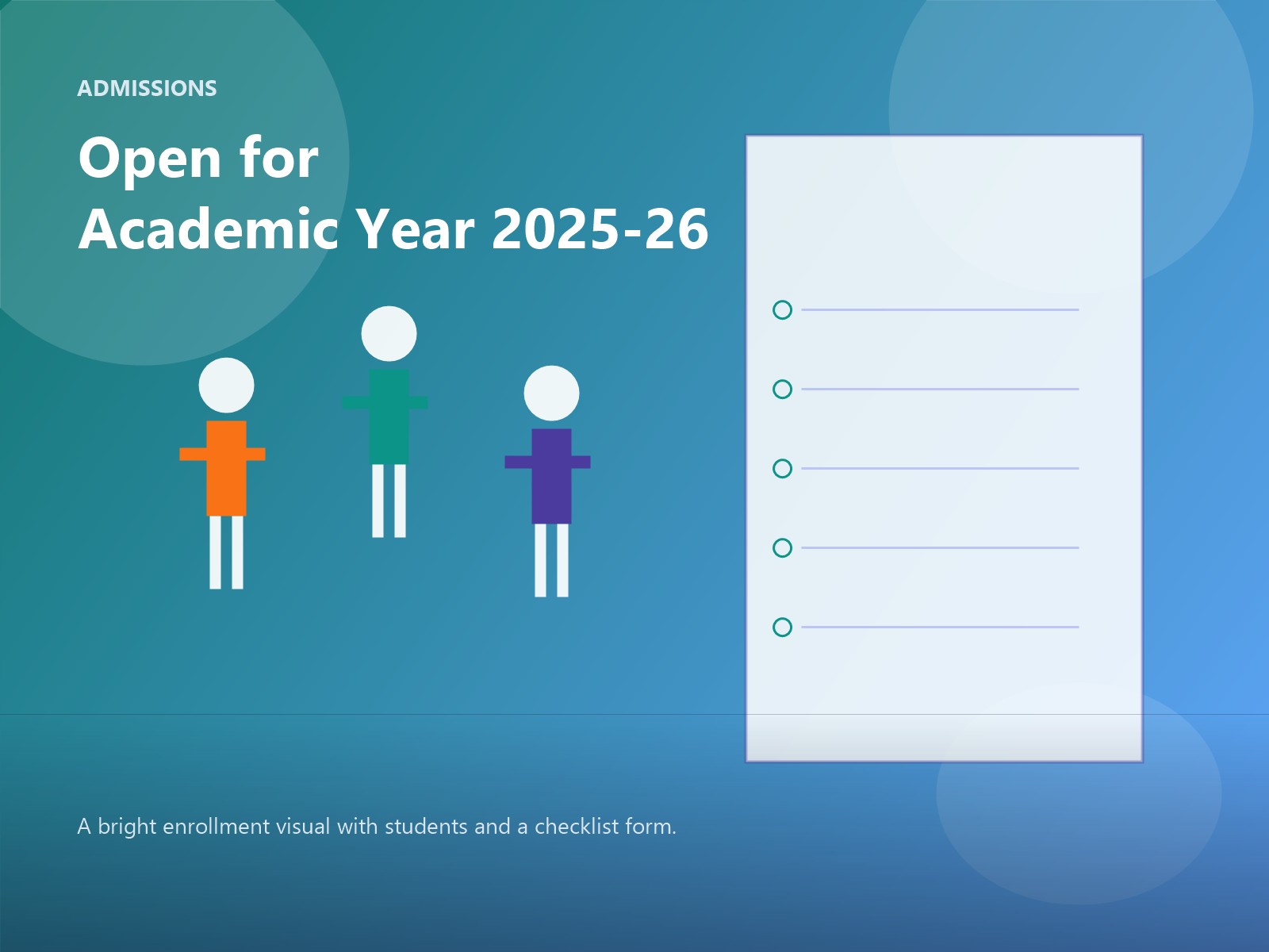 Admissions open visual